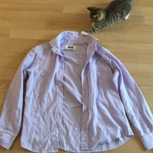 💛Little Boys Purple Dress Shirt - Picture 2 of 3